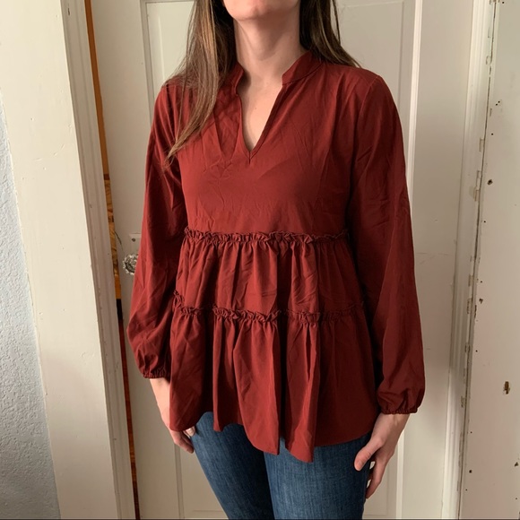 SHEIN Peplum Ruffle Top - Picture 5 of 7